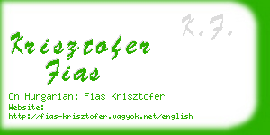 krisztofer fias business card